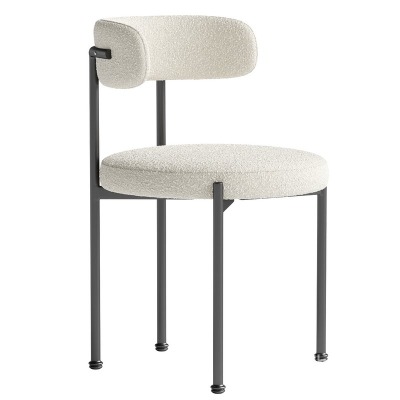 Inesse Boucle Ivory Dining Chair Image 4