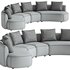 Pebble Boucle Curved Modular Sofa - Thumbnail 3