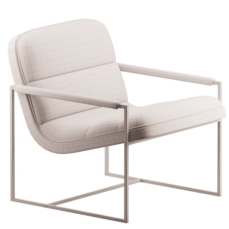 Rina Rustic Off White Upholstered Seat Back Gold Metal Frame Occasional Chair Image 6