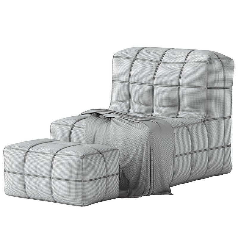 White Solid Color Bean Bag Chair Image 3