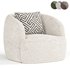 Gwyneth Ivory Boucle Swivel Chair by CB2 - Thumbnail 5