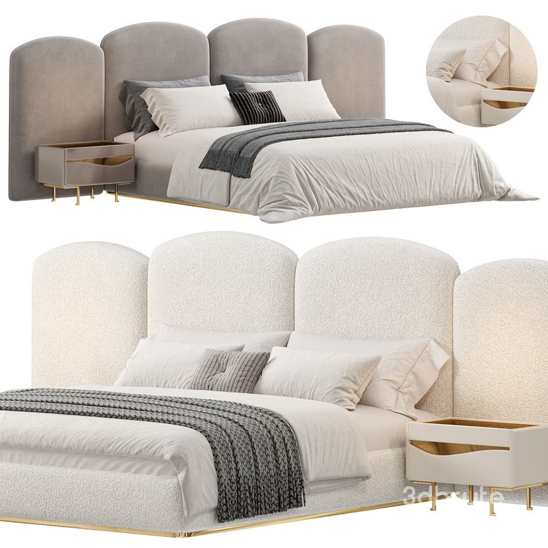 Queen Modern Odasi Takimi Bed by Evmoda Image 1