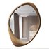 Asymmetrical Wooden Frame Mirror - Thumbnail 1