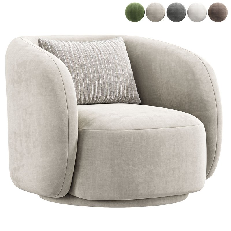 Poole Swivel Lounge Chair By Poly Bark Image 1