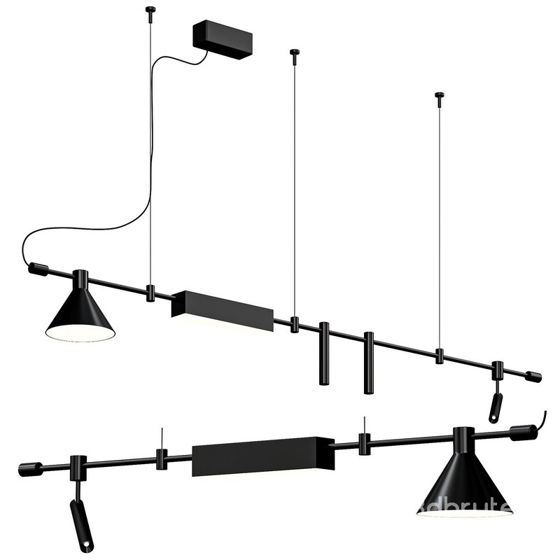Horizontal Linear LED Pendant Lamp Image 1