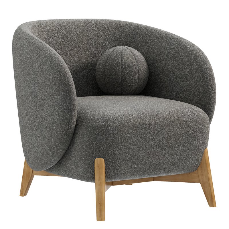 Cozy White Armchair by divan Image 4