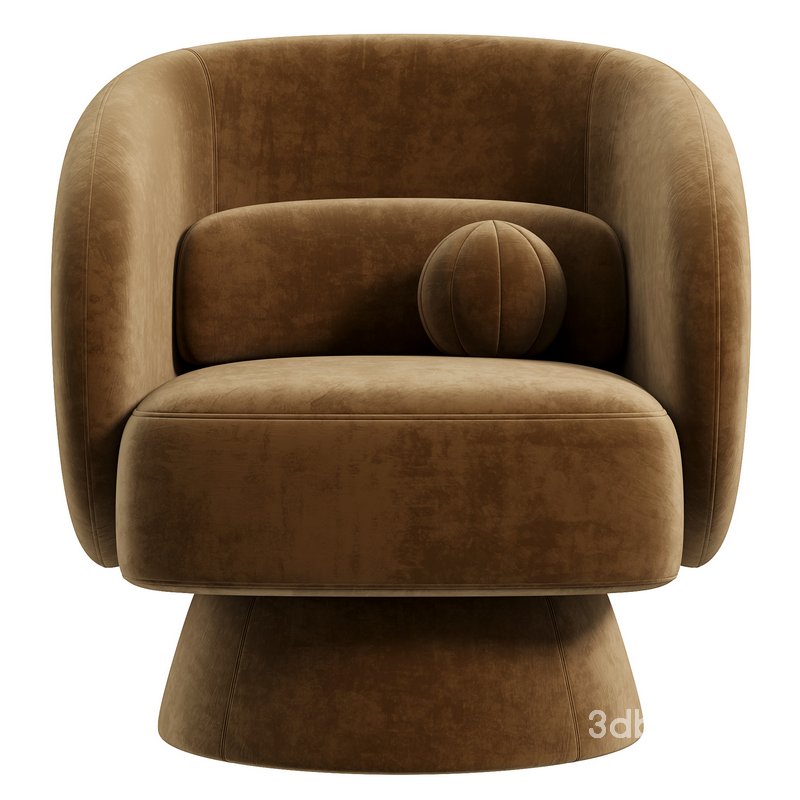 Saboor Upholstered Swivel Barrel Chair Image 3