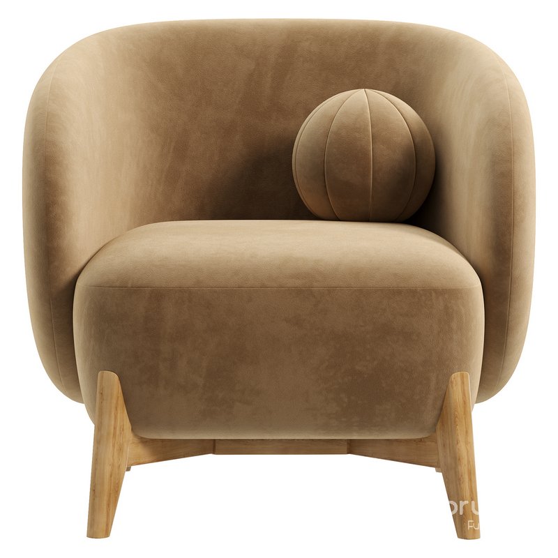 Cozy White Armchair by divan Image 1