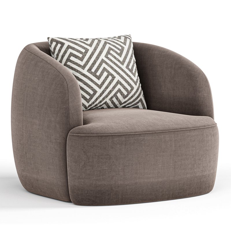 Gwyneth Ivory Boucle Swivel Chair by CB2 Image 2