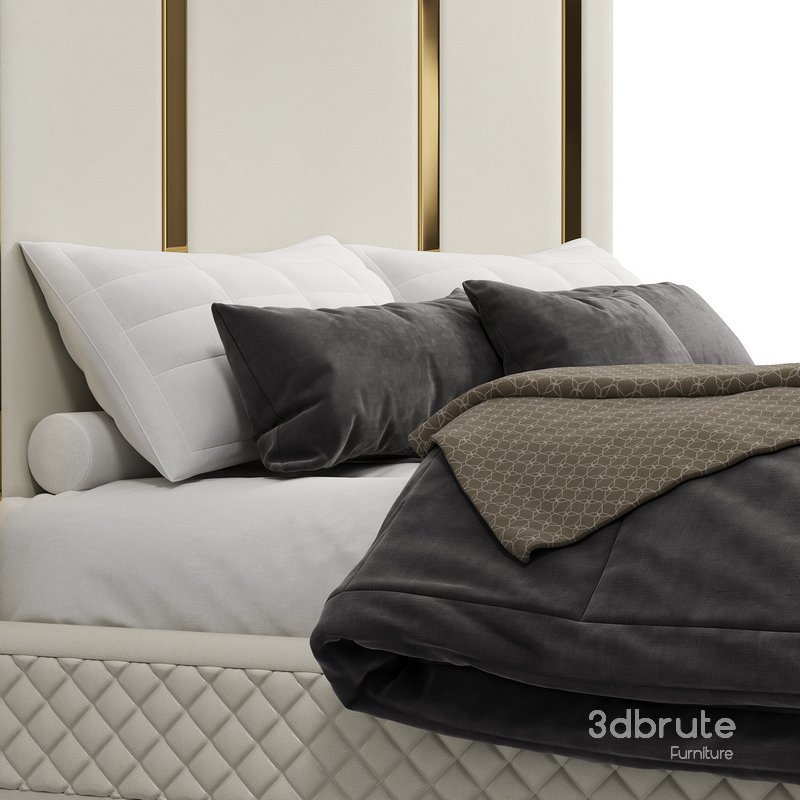 King bed Polished Gold Image 3