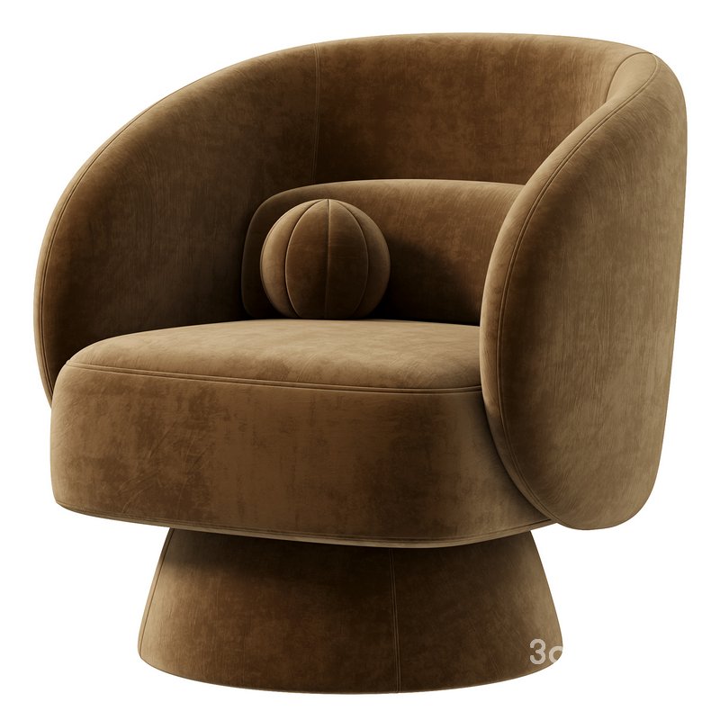 Saboor Upholstered Swivel Barrel Chair Image 4