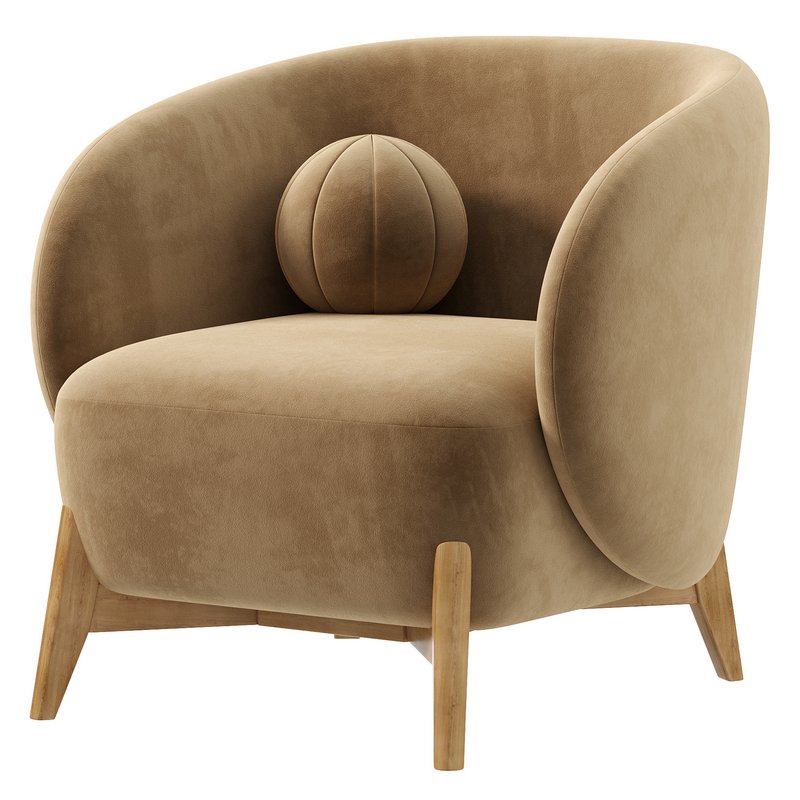 Cozy White Armchair by divan Image 3