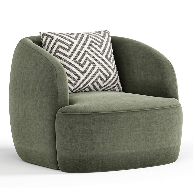 Gwyneth Ivory Boucle Swivel Chair by CB2 Image 4
