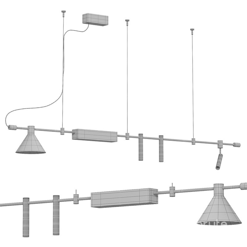 Horizontal Linear LED Pendant Lamp Image 4