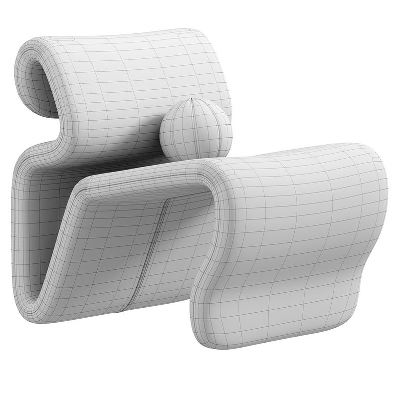 Artilleriet Etcetera Fabric Lounge Chair and Footstool crassevig Image 4