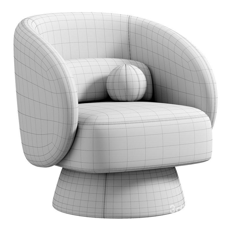 Saboor Upholstered Swivel Barrel Chair Image 5