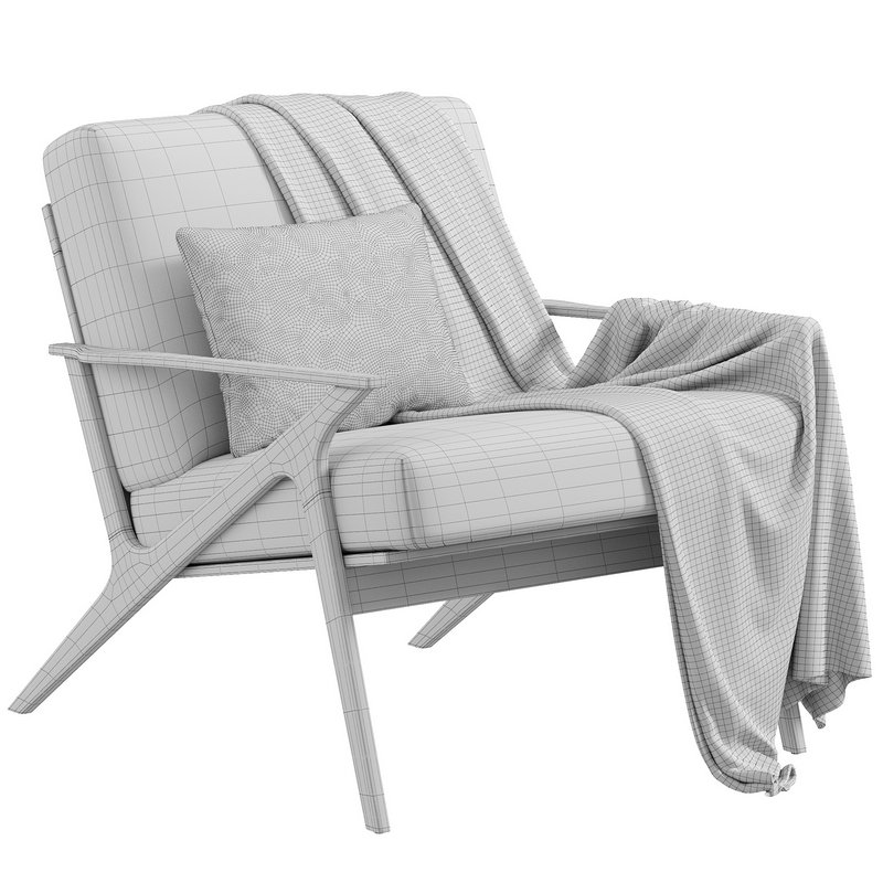 Cavett Wood Frame Armchair by Crate & Barrel Image 5