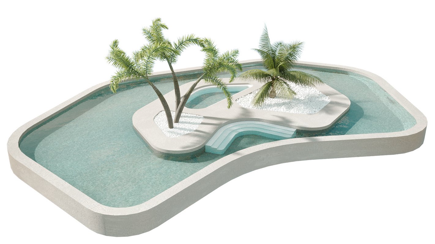 Landscape and pool Image 1