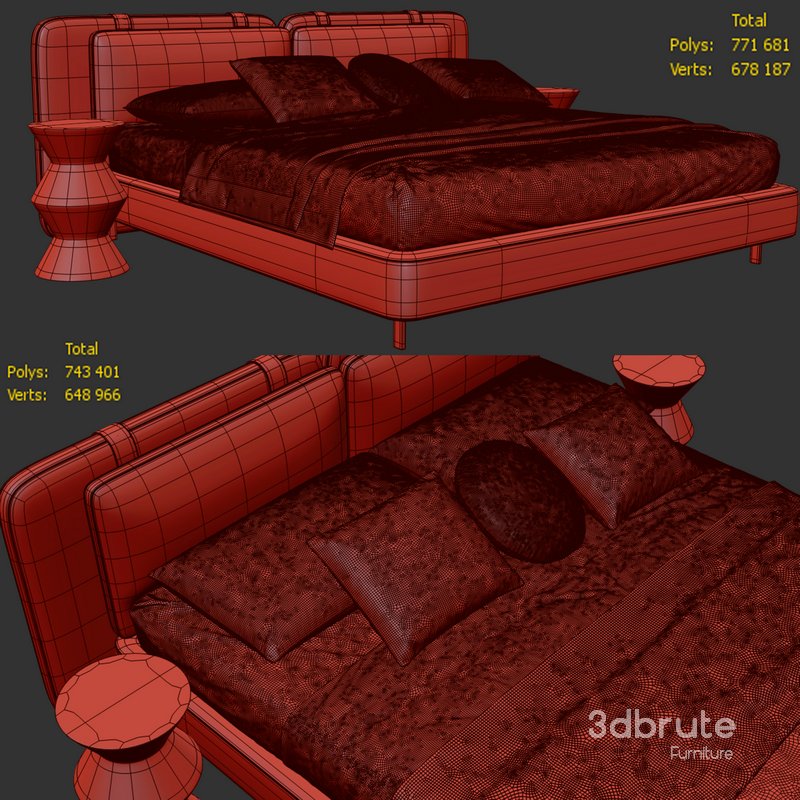 Tatlin Soft bed by Minotti Image 5