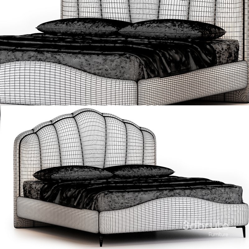 Elegant Upholstered bed by Litfad Image 3