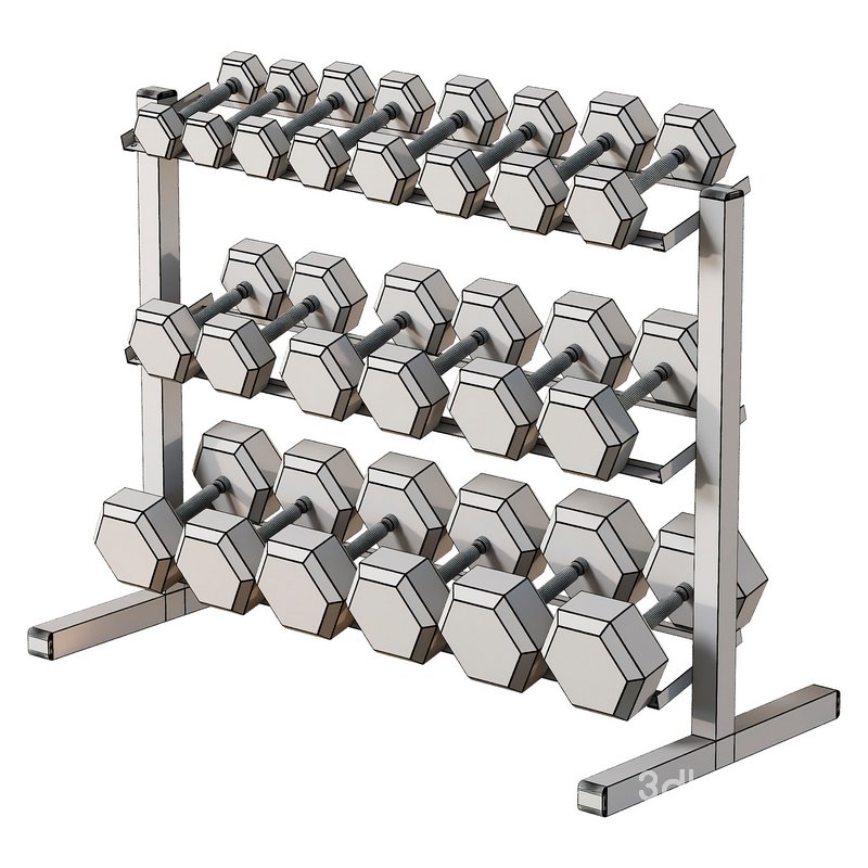 BODY-SOLID 3 TIER DUMBBELL RACK GDR363 Image 4