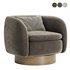 Muir White Boucle Swivel Chair - Thumbnail 3