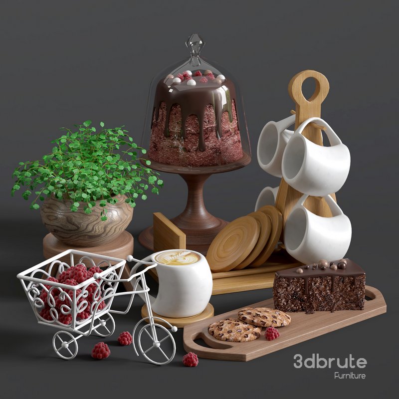 decorative set 09 coffee and sweets Image 1