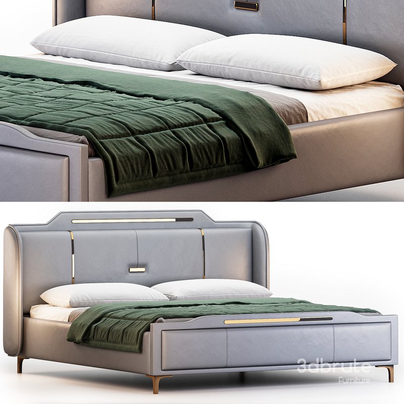 Modern Upholstered bed by Litfad Image 1