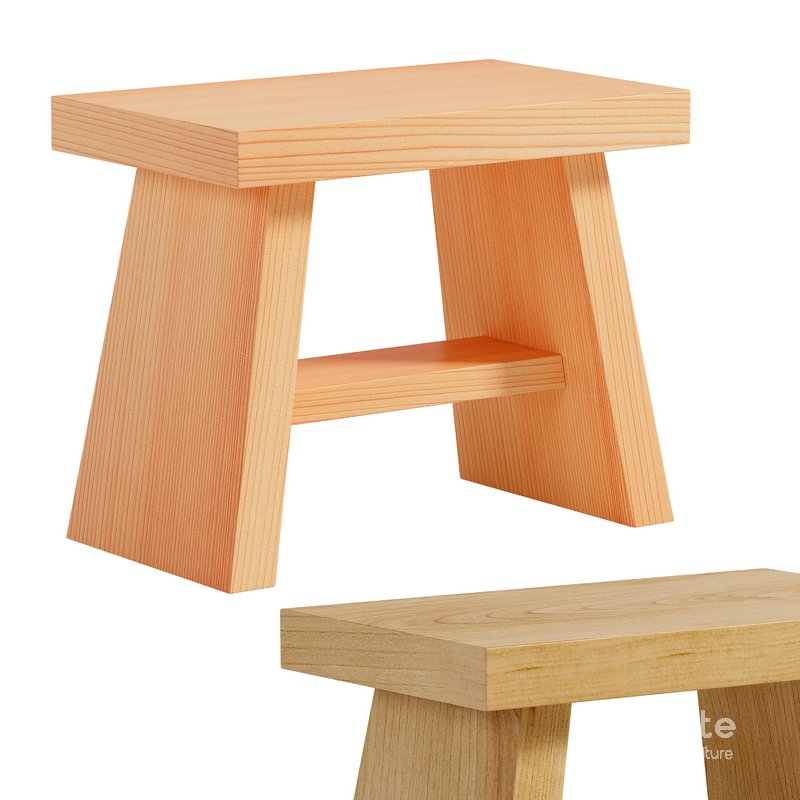 Hinoki Bath Stool Image 2