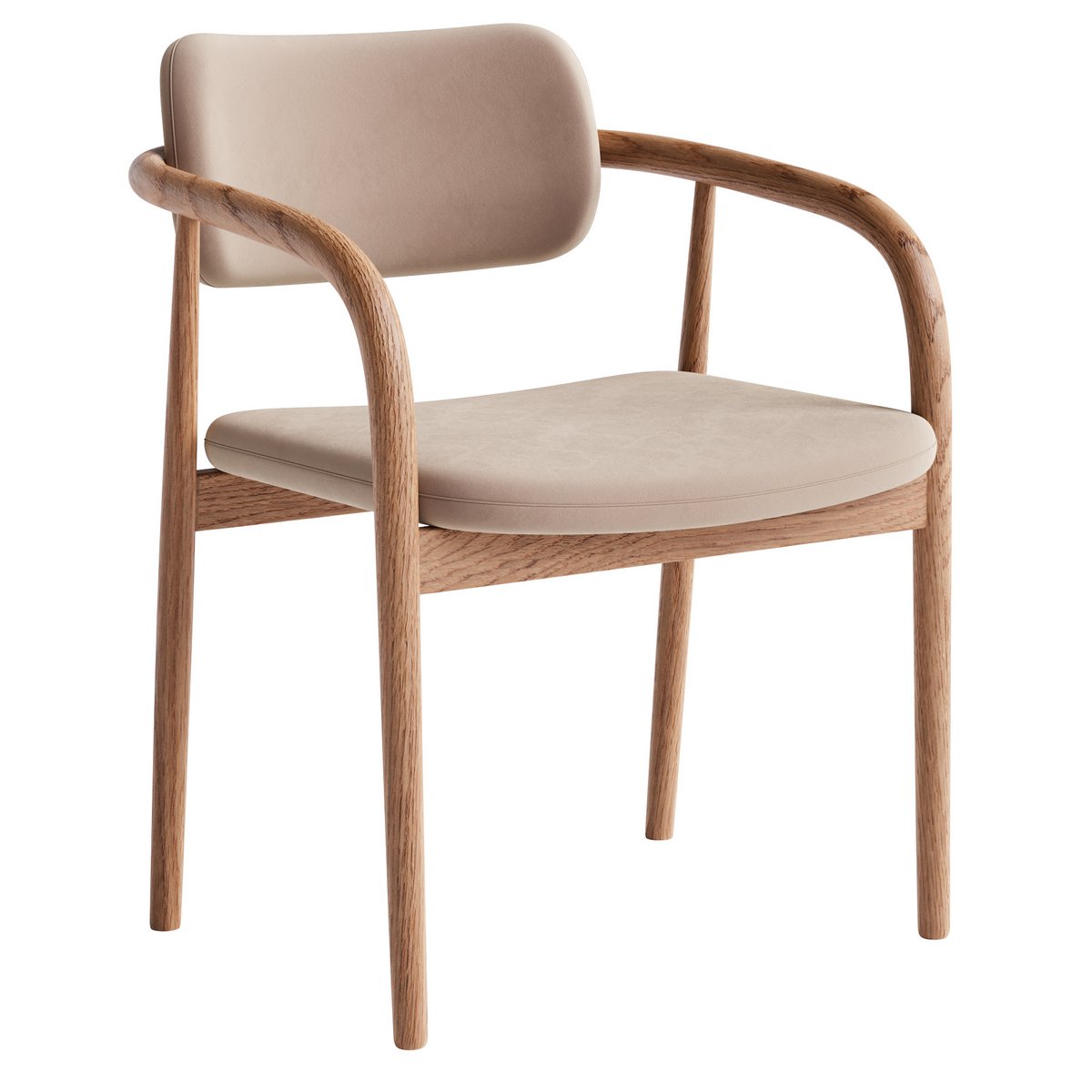 Natural Beige Dining Chair Image 1