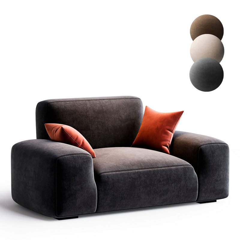 Grey modern armchair Image 1