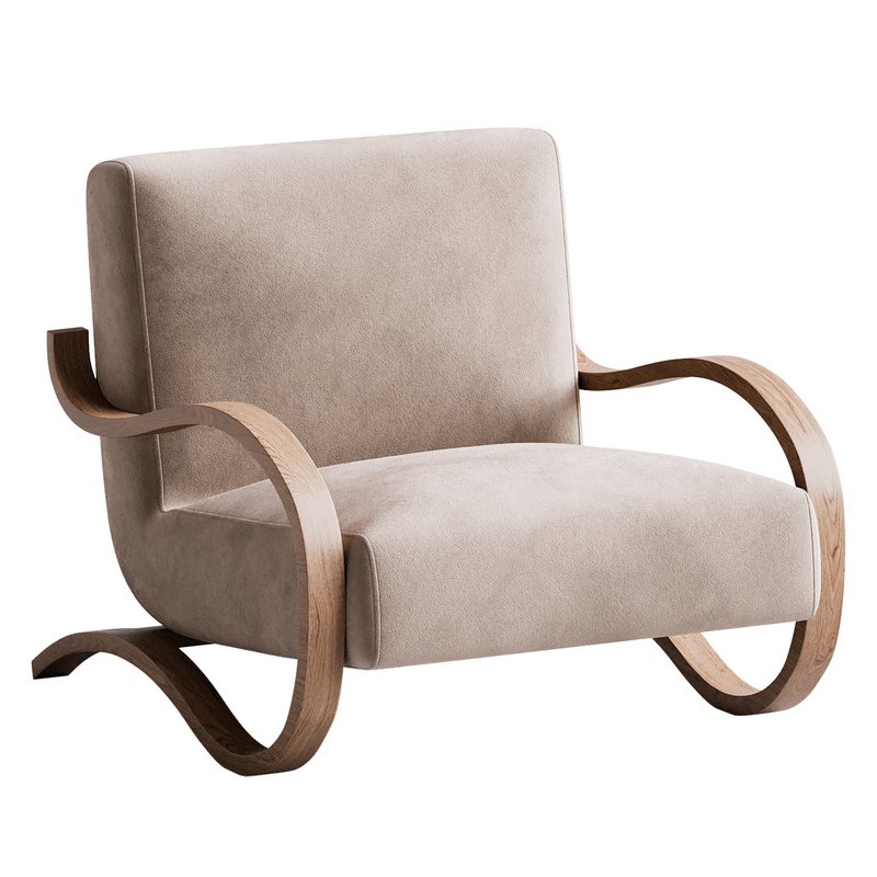 Herbin Leather Lounge Chair Image 1