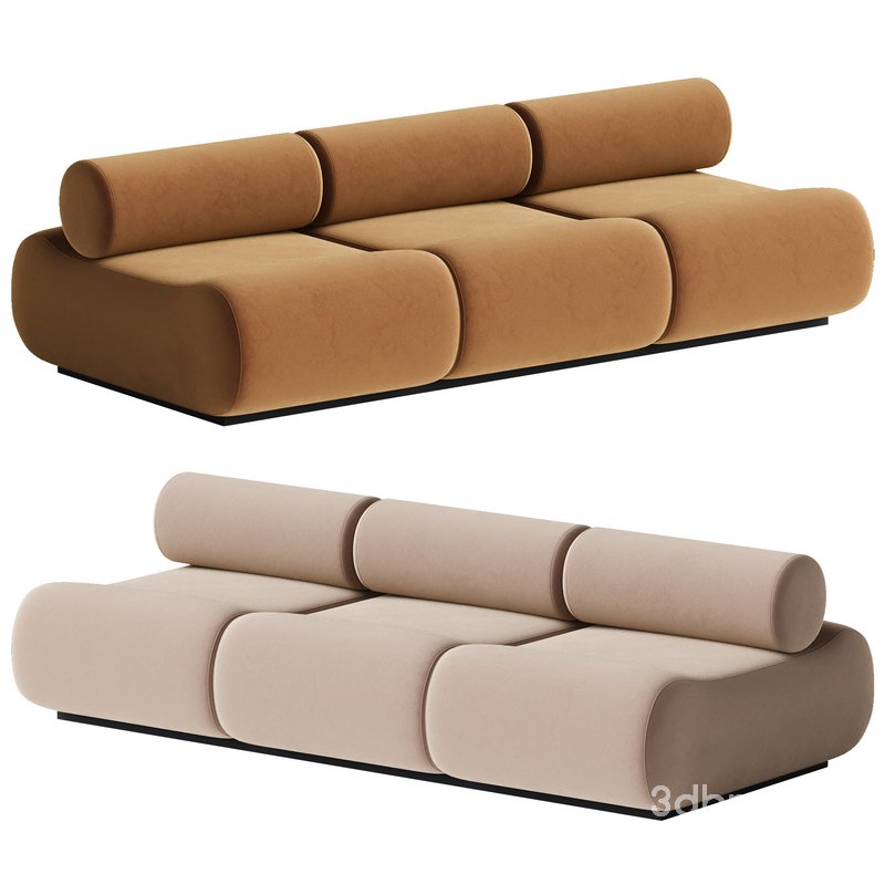 Mustard Klaus Uredat Corbi Trio sofa for COR Image 1