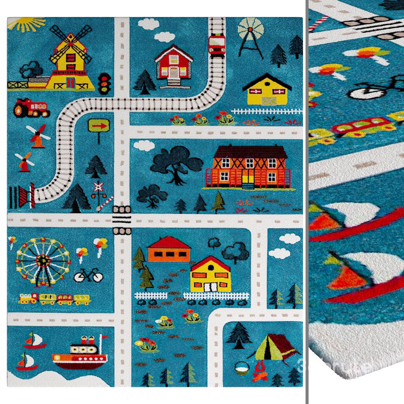 CRK197M Carousel Kids Area Rugs By SAFAVIEH Image 3