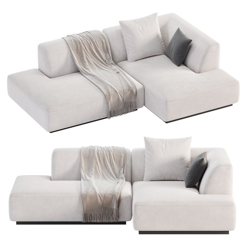 Hoekbank in jaspee stof, Jacopo Image 2