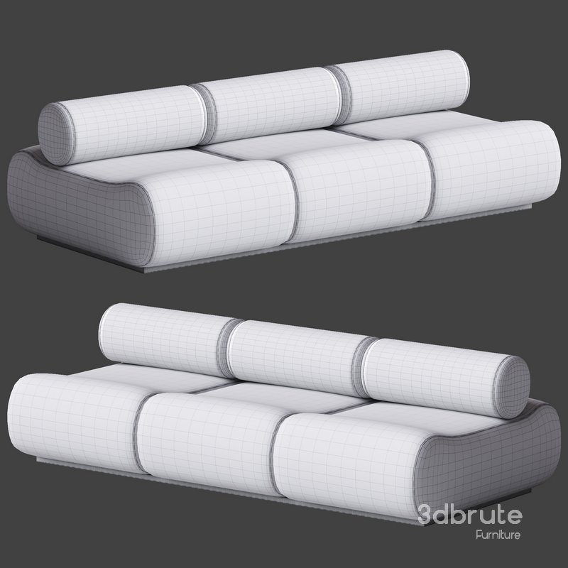 Mustard Klaus Uredat Corbi Trio sofa for COR Image 2