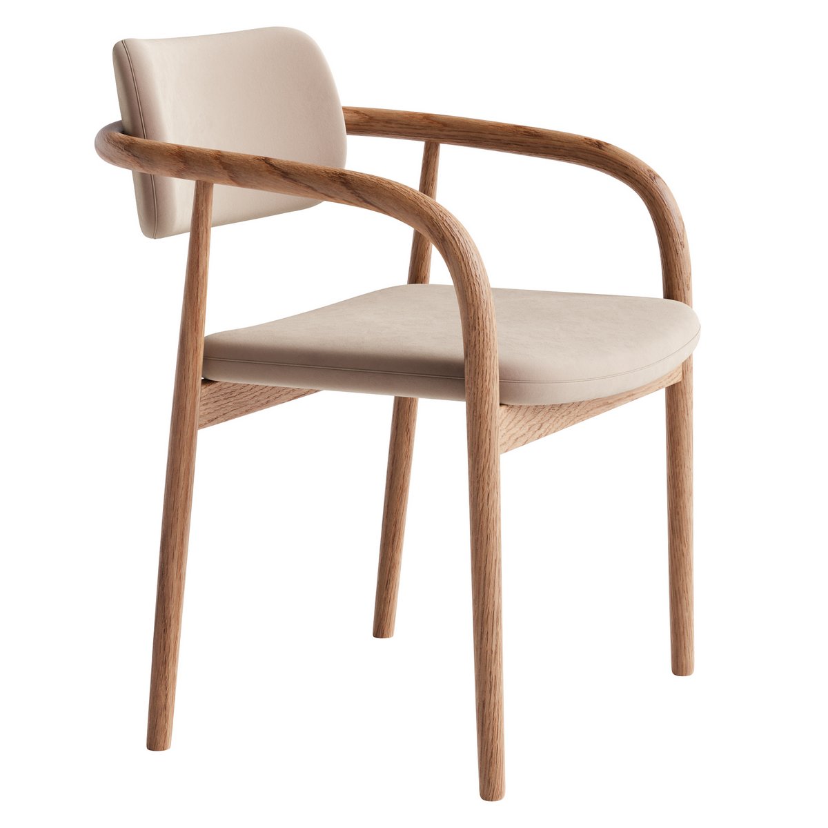 Natural Beige Dining Chair Image 3