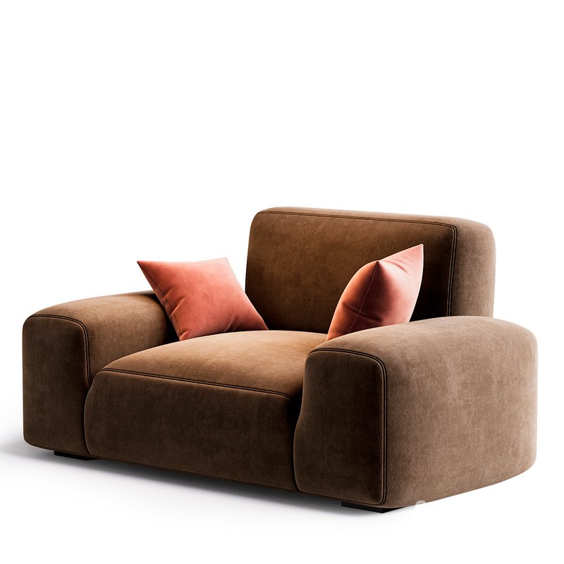 Grey modern armchair Image 4