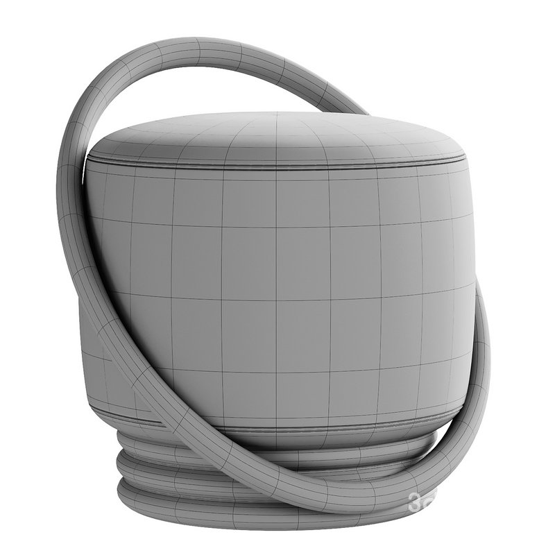 Wallnut smile pouf Image 5