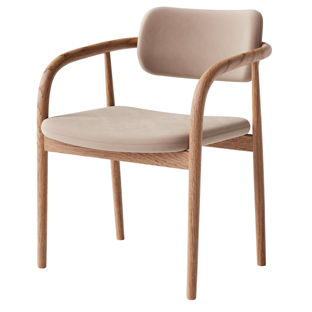 Natural Beige Dining Chair Image 4
