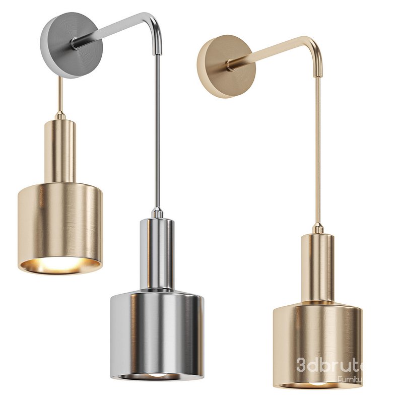 Colgando Gold Tone Wall Lamp Image 1