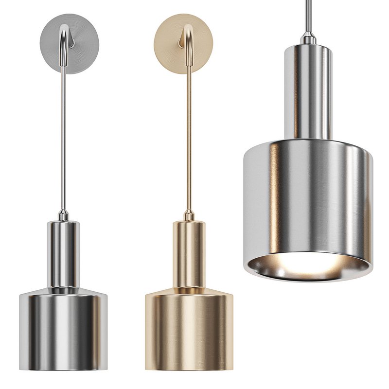 Colgando Gold Tone Wall Lamp Image 2