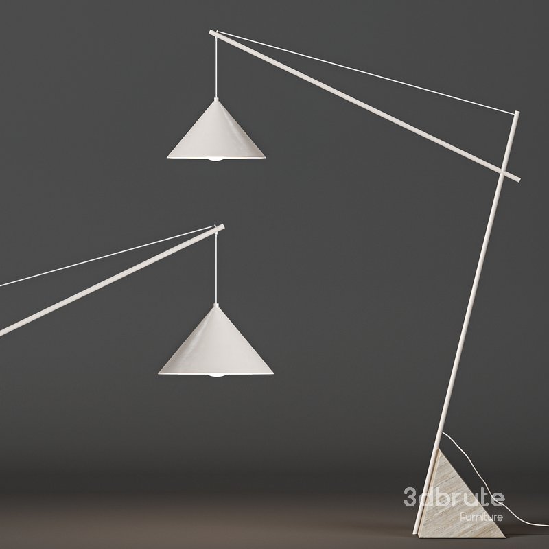 Grande liseuse avec pied en travertin Reyna Image 3