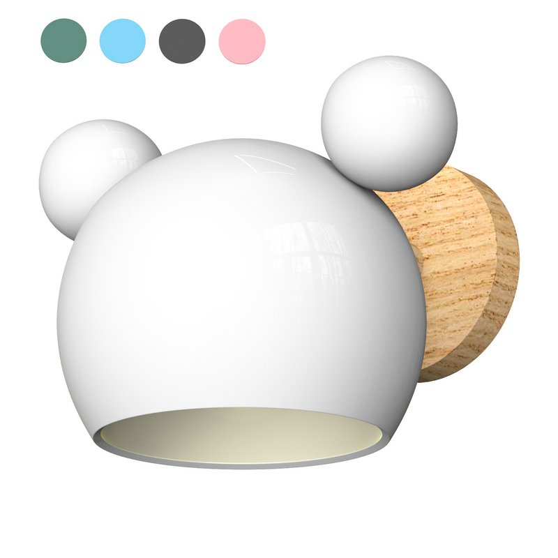 Modern Simplicity Wood Wall Mounted Light with Geometry Shade for Bedroom Image 1