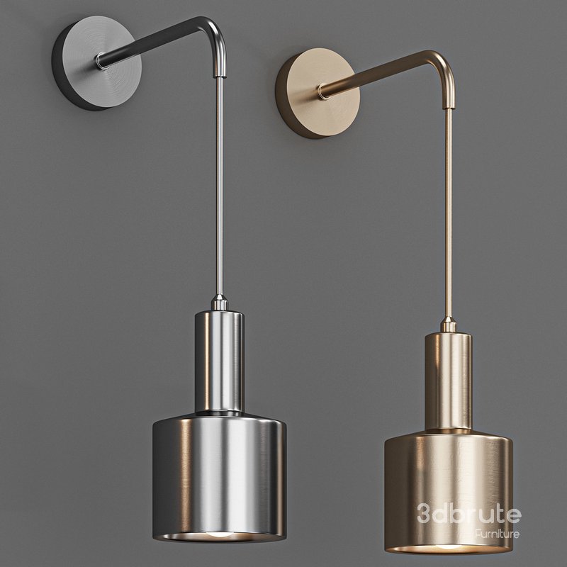 Colgando Gold Tone Wall Lamp Image 4