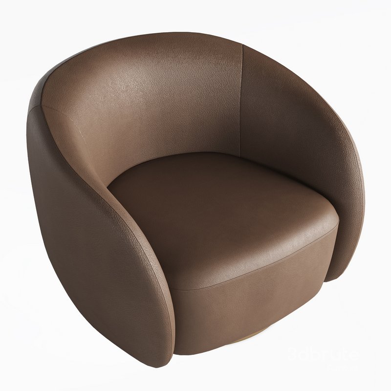 EICHHOLTZ Swivel Armchair BRICE Boucle Cream Image 6