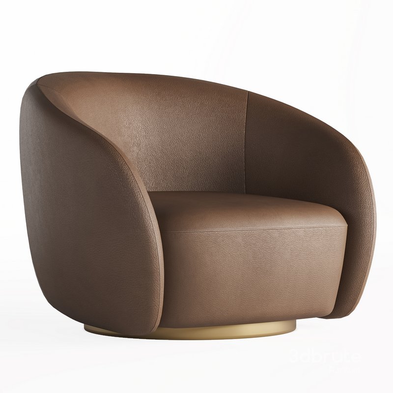 EICHHOLTZ Swivel Armchair BRICE Boucle Cream Image 2