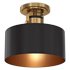 Possini Euro Courtney Gold Matte Black Ceiling Light - Thumbnail 1