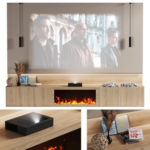 TV wall with laser projector Xiaomi
