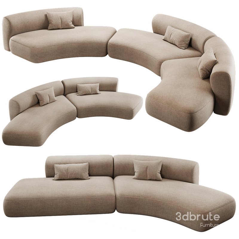MDF ITALIA Cosy Curve Sofa Image 1